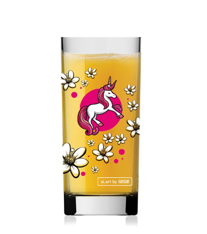 Amsterdam-02-Einhorn Ein Bild des Produkts Kinderglas mit Einhorn Motiv