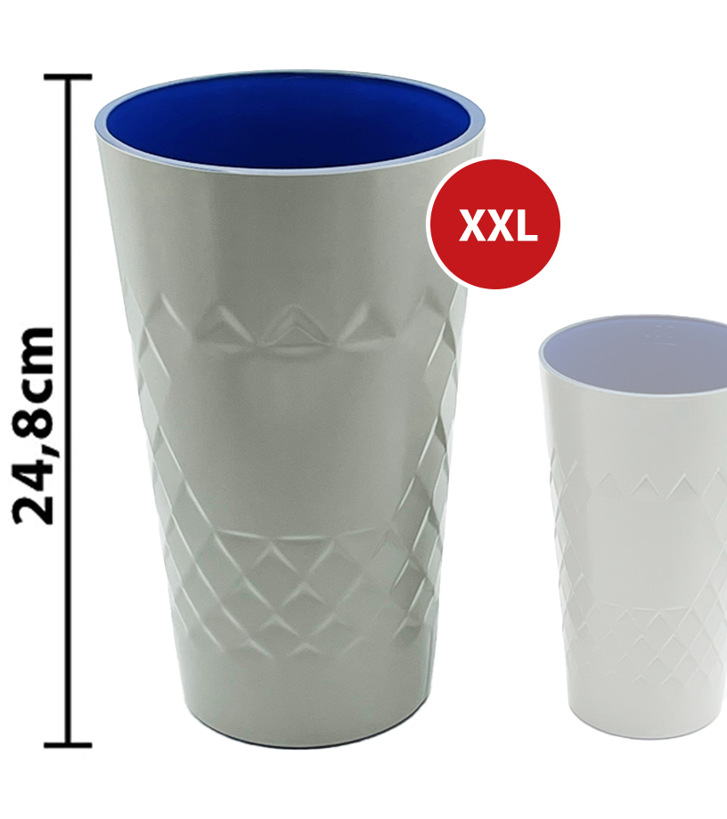 Apfelwein XXL Riesen-Geripptes - Bembel Edition Grau / Blau