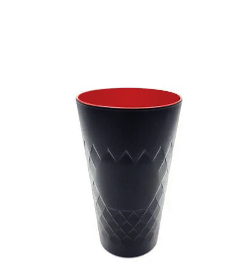 Apfelwein Becher (Geripptes) Limited Edition Schwarz / Rot